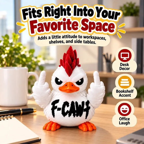 Funny Attitude Desk Buddies – Bad Attitude Duck & Grumpy Raven