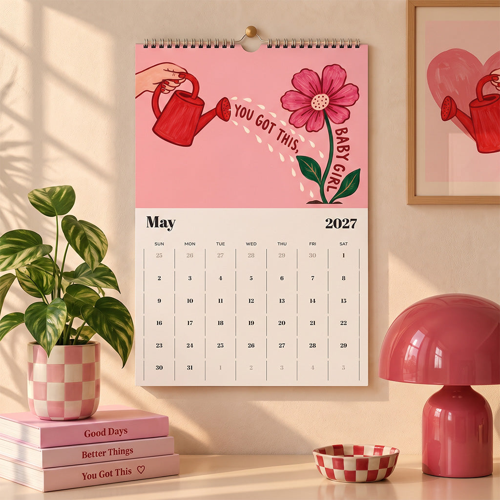2027 Do It for the Plot Funny Wall Calendar – Colorful Art & Sassy Quotes