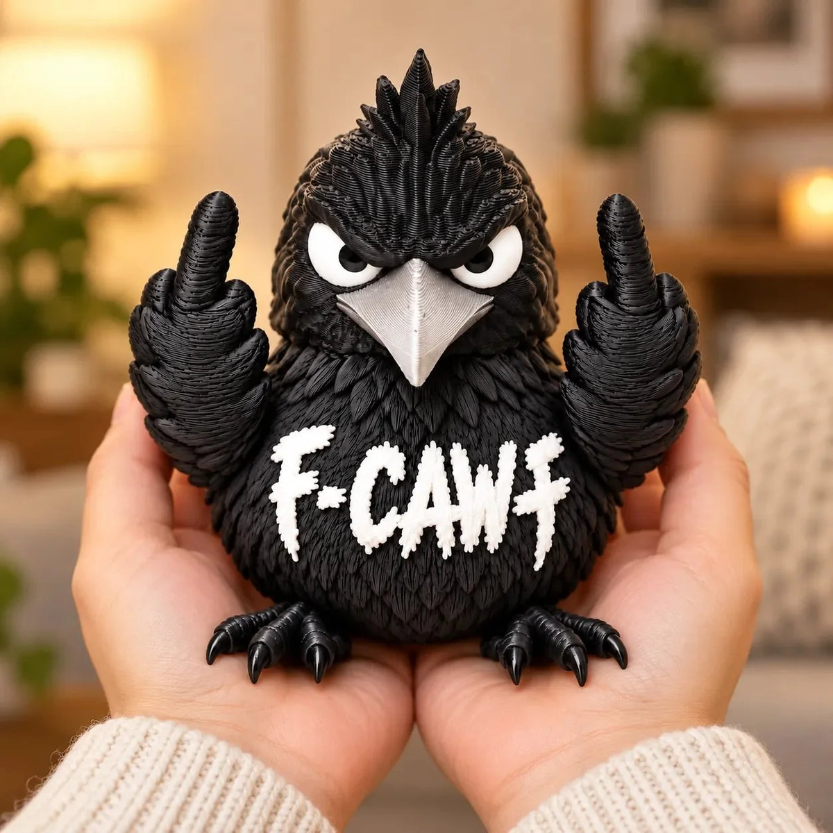 Funny Attitude Desk Buddies – Bad Attitude Duck & Grumpy Raven