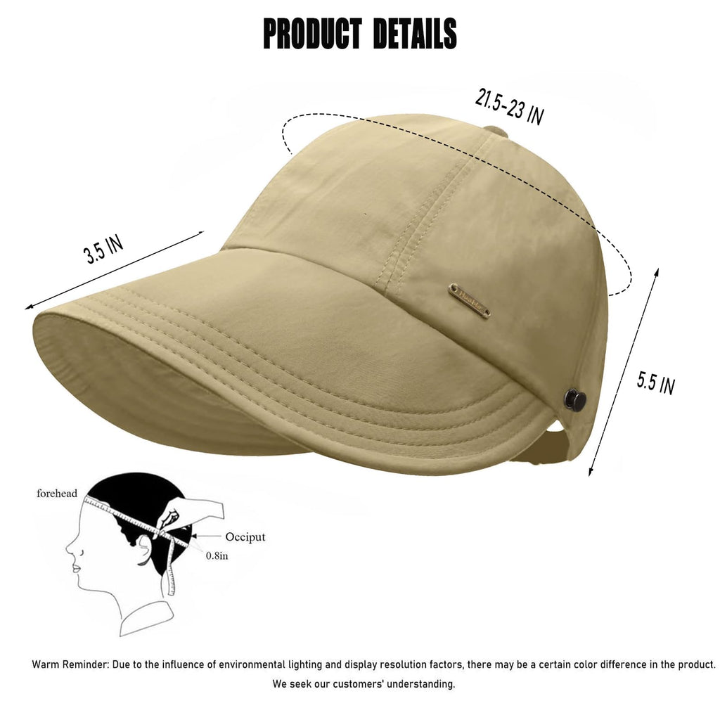 Women's Wide Brim Sun Visor Hat