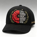 🧢"Lest We Forget" Remembrance Flowers Baseball Cap - Meaningful Patriotic Gift for Veterans & Family
