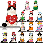 🐾 Interchangeable Seasonal Animal Wooden Decor Set