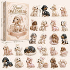 2026 Pearl Dachshund Christmas Advent Calendar | 24-Day Dog-Themed Collectible Decor Gift Box