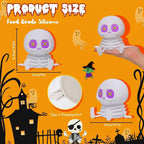 👻Halloween Skull Night Light, Soft Squeeze Silicone Lamp 7 Color Changing 🎃🦇