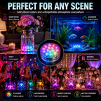 🔥Submersible LED Waterproof Lights – 16 Color Remote Control Aquarium & Party Atmosphere Light