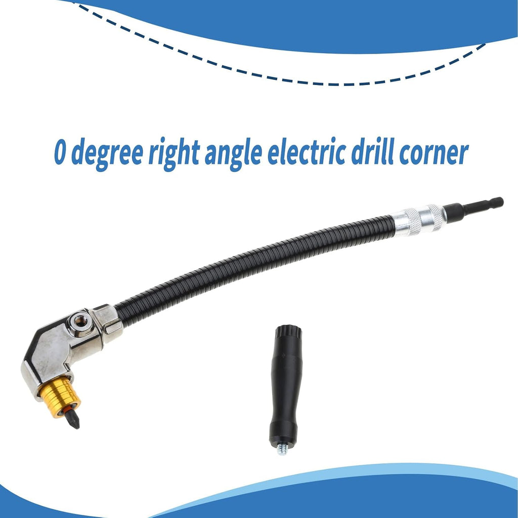 🔧 Flexible 90‐Degree Right‐Angle Drill Attachment with Long Flexible Shaft