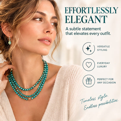 ✨ Turquoise Crystal Necklace – One Necklace, 10 Ways to Wear