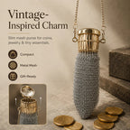 Vintage-Inspired Metal Mesh Coin Purse – Expandable Stainless Steel Pocket Wallet & Collectible Gift