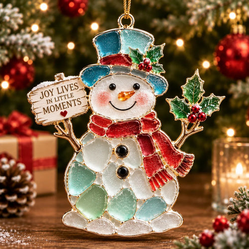 🎄🌊 Sea Glass Christmas Blessing Ornaments