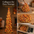 5-Foot Lighted Pop-Up Fall Tree