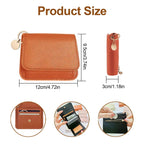 Elegant and Minimalist Women's Slim Short Wallet – with card slots, a bill compartment, and an ID window