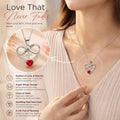 I Love You Forever Heart Angel Wing Cross Necklace