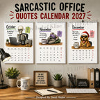 😏 Sarcastic Office Quotes 2027 Wall Calendar
