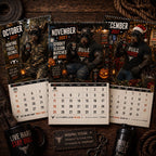 Bull Mode™ 2027 A4 Funny Men's Desk Calendar – 12 Rugged Bull Lifestyle Designs | TYIIPLUS™