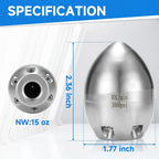 3/8" NPT Sewer Jetter Nozzle – 7 Jet Stainless Steel Pressure Washer Drain Cleaning Nozzle, 3000 PSI, 40L/Min