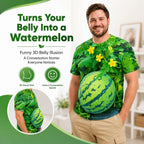 Funny 3D Watermelon Belly T-Shirt