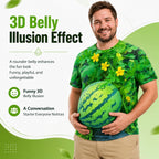 Funny 3D Watermelon Belly T-Shirt
