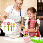 Cute Ceramic Flower Measuring Spoon Set with Pot Holder | 5-Piece Baking Measuring Spoons