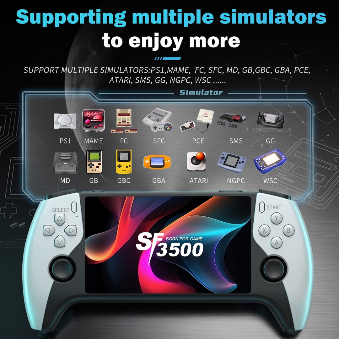Retro Handheld Game Console with HD 5-inch IPS Screen over 20,000 Games