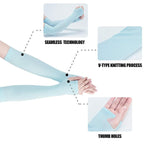 UPF 50+ Cooling Arm Sleeves - Ultimate Sun Protection & Instant Ice-Cool Comfort for All Outdoor Activities