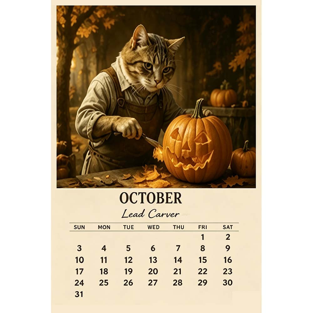 🐱2027 Medieval Cats Doing Modern Jobs Calendar