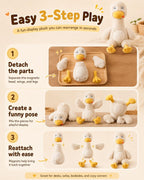 Magnetic Rage Duck, Detachable Duck Plush Toy with a Plush Knife