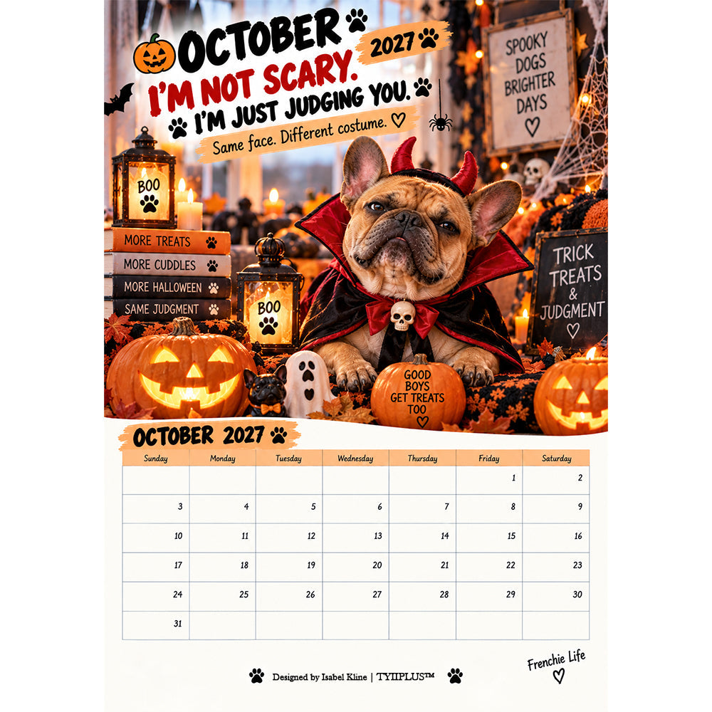 🐶 2027 French Bulldog Calendar