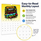 🎁2027 Year of the Cunt Wall Calendar – Bold Graffiti Humor Calendar📆🌟