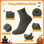 Spooky Season Halloween Embroidered Ankle Socks