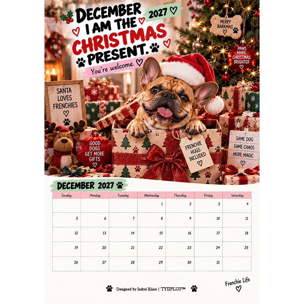 🐶 2027 French Bulldog Calendar
