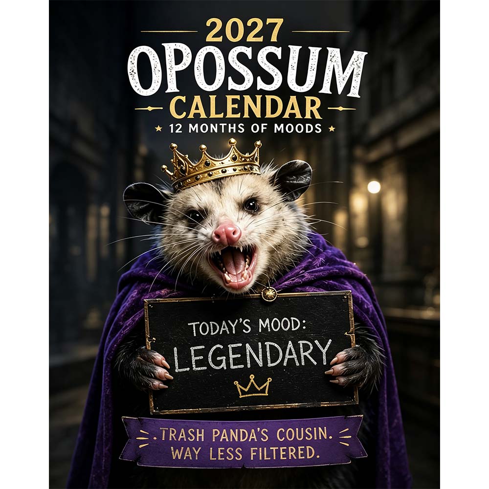 🐭2027 Opossum Calendar - 12 Months of Moods