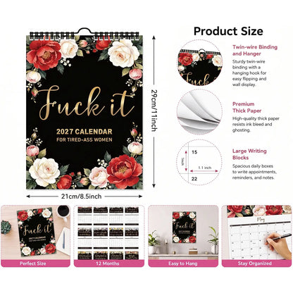 Fuck It 2027 Calendar for Tired-Ass Women