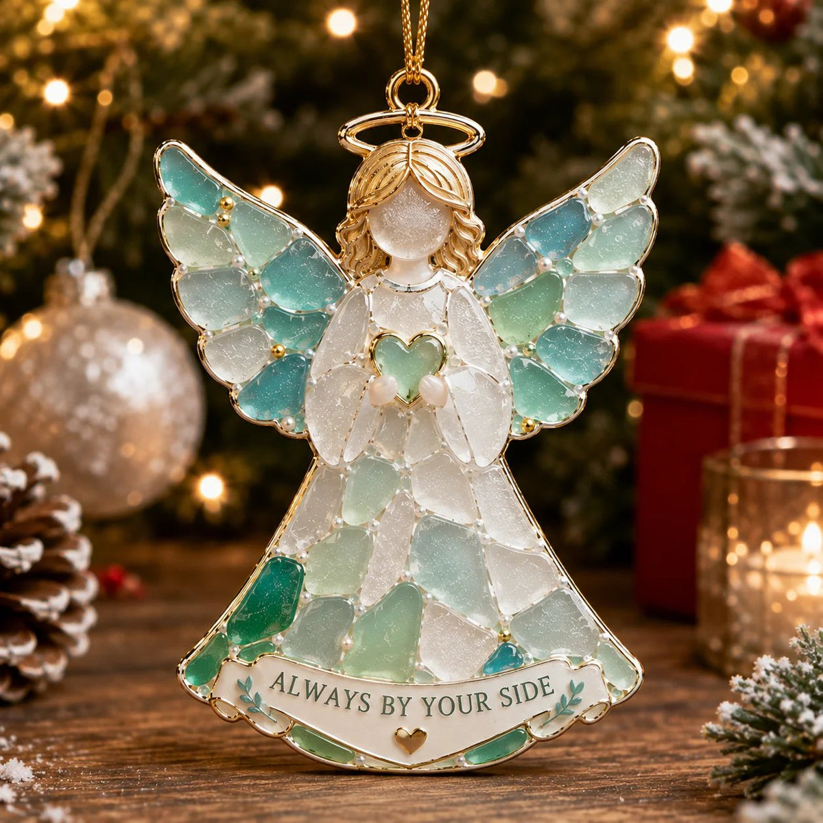🎄🌊 Sea Glass Christmas Blessing Ornaments