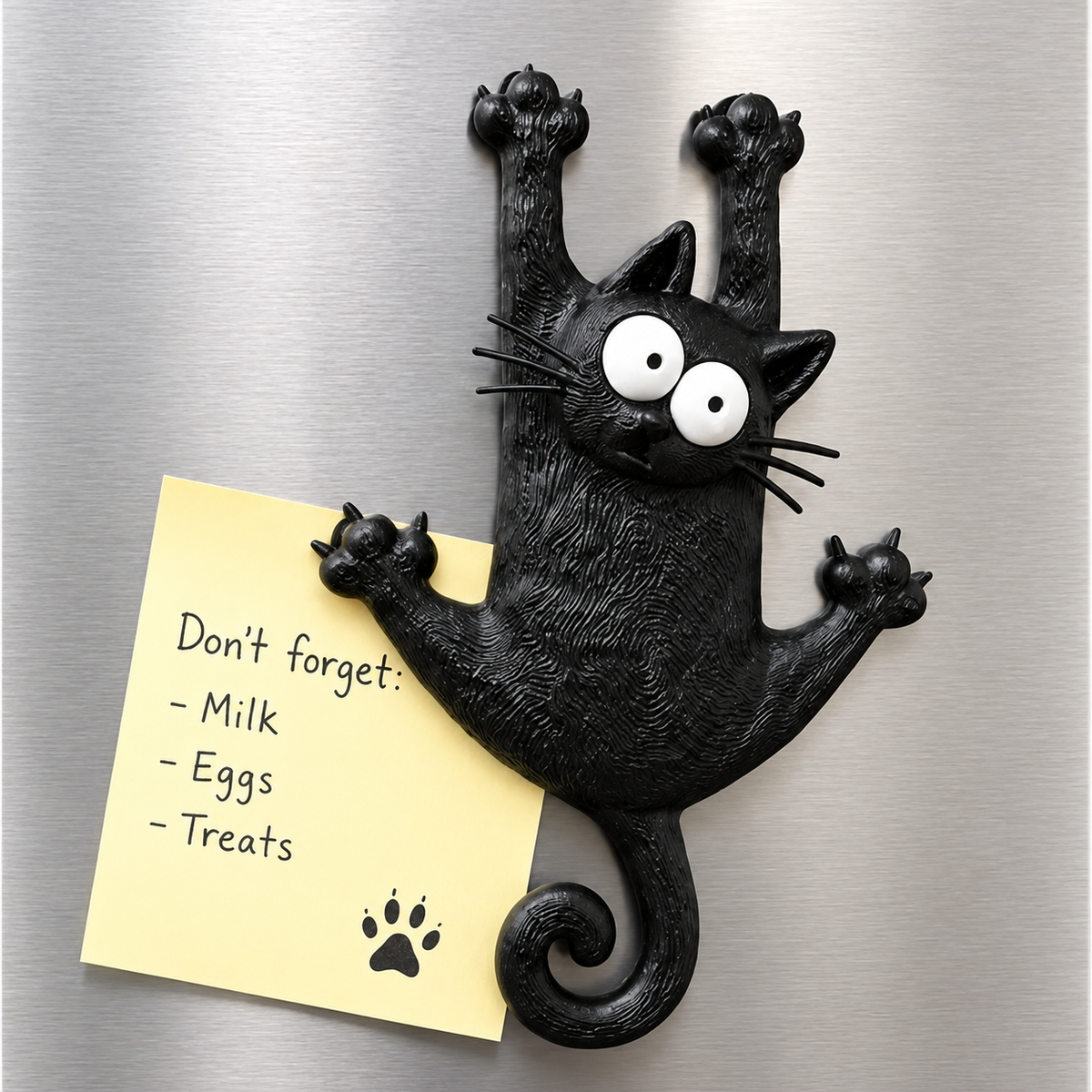 Hanging Black Cat Fridge Magnet