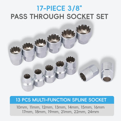 17-Piece Pass-Through Socket Set 🔧