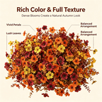 Fall Artificial Flower Halloween 12pcs, UV Resistant Colorful Fake Flower🍂