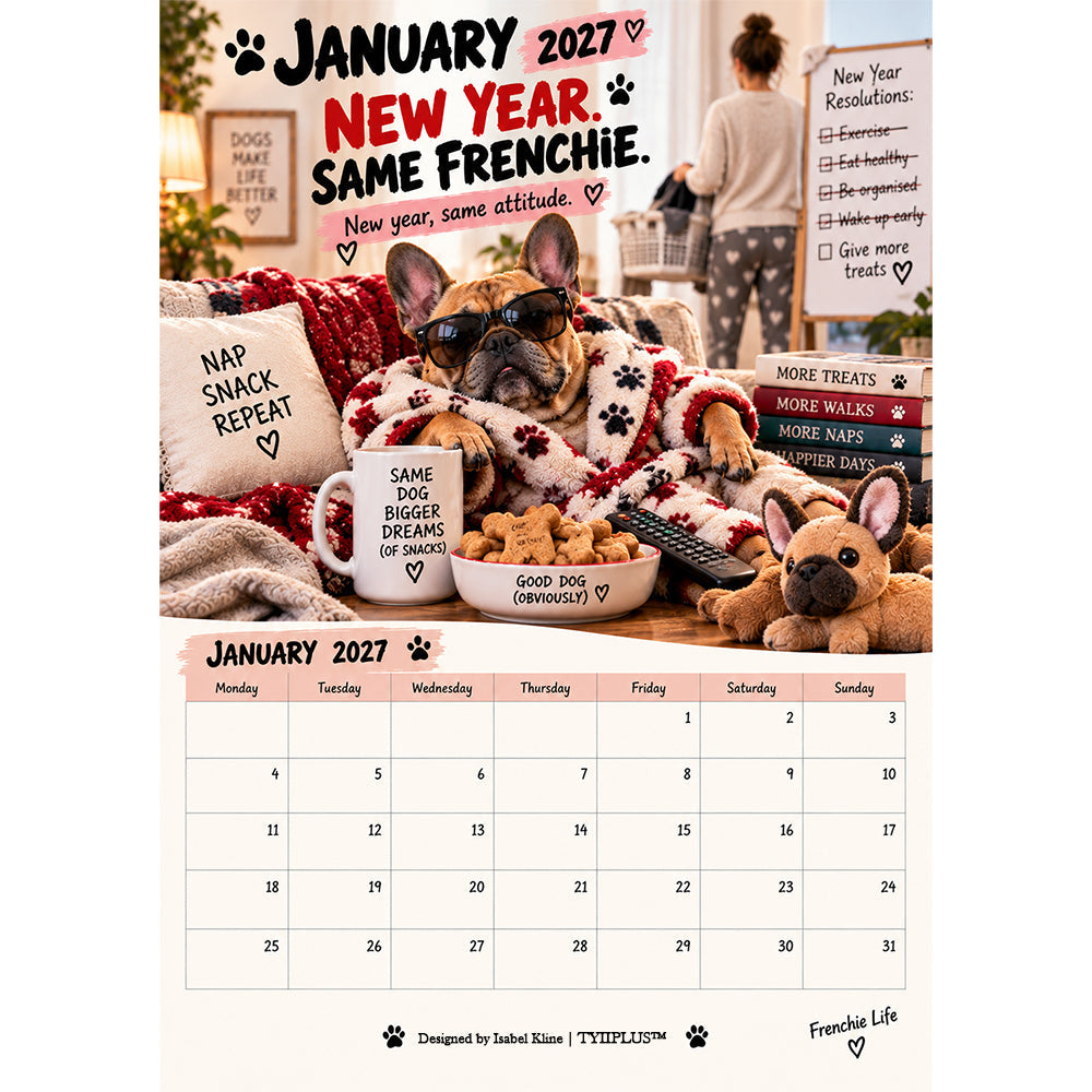 🐶 2027 French Bulldog Calendar