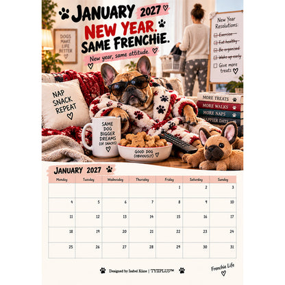 🐶 2027 French Bulldog Calendar