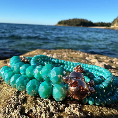 ✨ Turquoise Crystal Necklace – One Necklace, 10 Ways to Wear