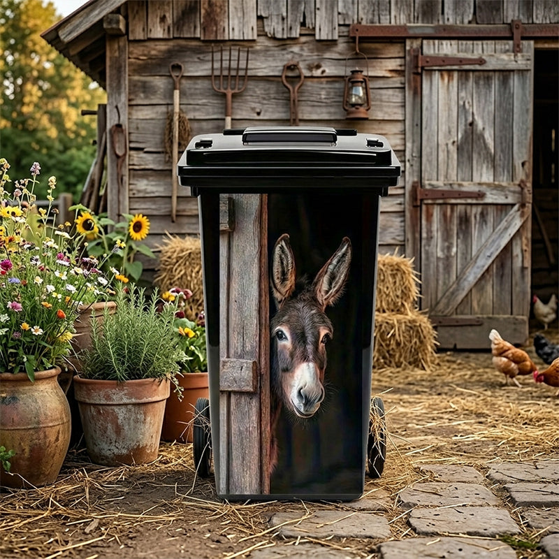 🐮 Highland Cow Floral Trash Can Sticker