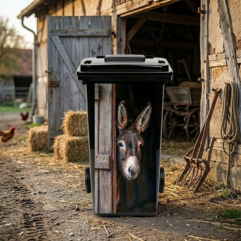 🐮 Highland Cow Floral Trash Can Sticker