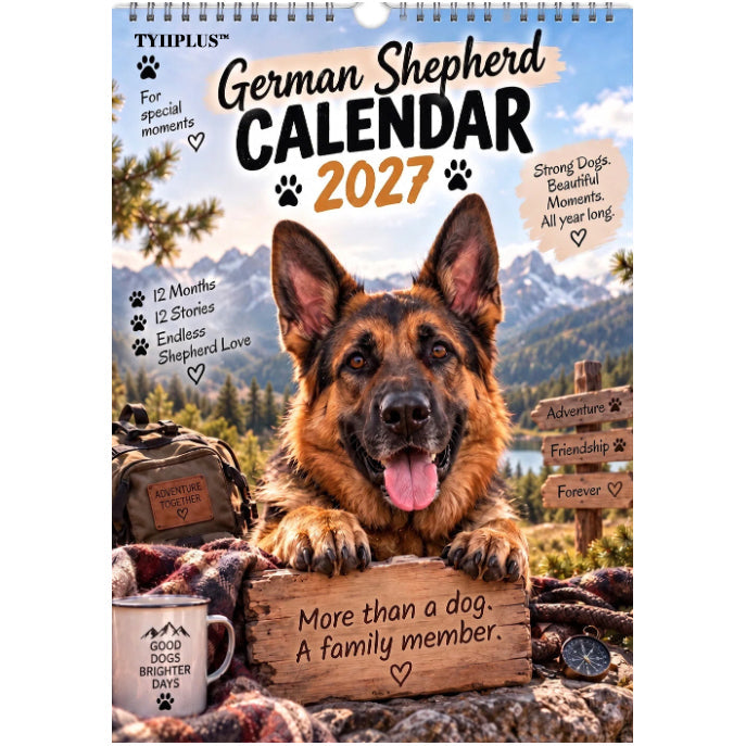 German Shepherd Calendar 2027 – Funny 12-Month Wall Calendar for German Shepherd Lovers & Dog Owners