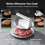 Stainless Steel Burger Press Smash Burger Press- Pro Non-Stick Burger Smasher🍔