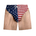 Fun Men's Faux-Layered Swim Trunks