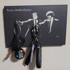 Cinematic "Where Are Your Keys?" Wall Key Holder, Wood Mounted Wall Art