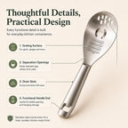 🥄 All-in-One Stainless Steel Kitchen Spoon | Grate, Strain, Mash & More