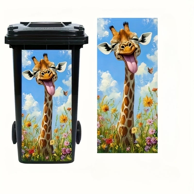 🫏 Donkey Painting Trash Can Sticker