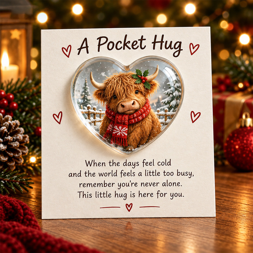 🐮 Highland Cow Pocket Hug