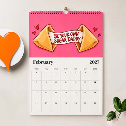 2027 Do It for the Plot Funny Wall Calendar – Colorful Art & Sassy Quotes