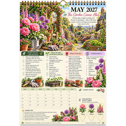 2027 Four Seasons Gardening Calendar & Monthly Planner